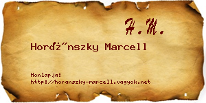 Horánszky Marcell névjegykártya
