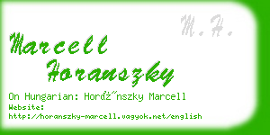 marcell horanszky business card